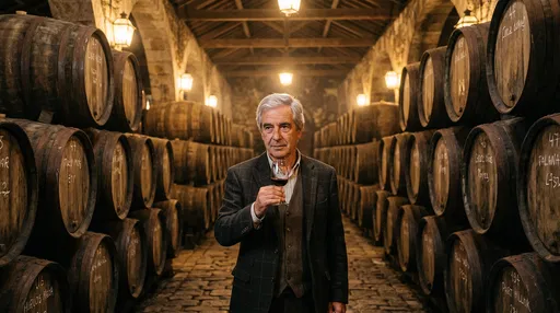 Senior Winemaker Tasting Red Wine in Cellar