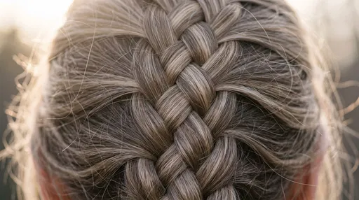 Close-Up of Ash Blonde Braided Hair