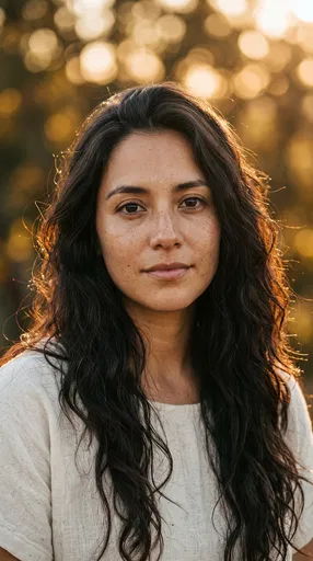 Portrait of Woman at Golden Hour