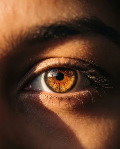 Close-Up of Hazel Eye in Sunlight