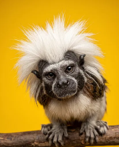 Cotton-Top Tamarin Studio Portrait