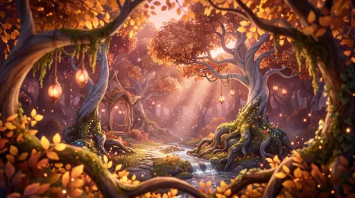 Stylized Autumnal Elven Forest Glade