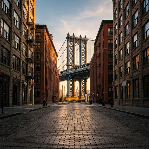 Manhattan Bridge View from Brooklyn Street