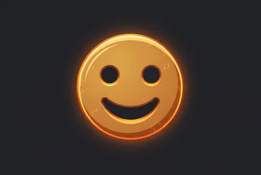 Glowing Golden Smiley Face Illustration
