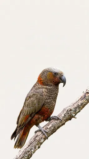 Kaka Parrot Perched on Branch