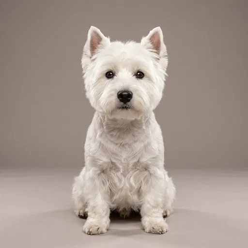 West Highland White Terrier Studio Portrait