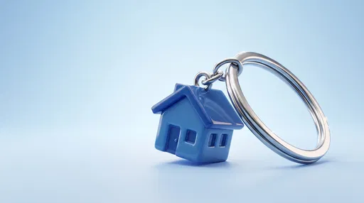 Blue House Keychain 3D Icon