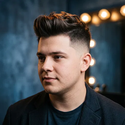 Young Man With Textured Quiff Haircut