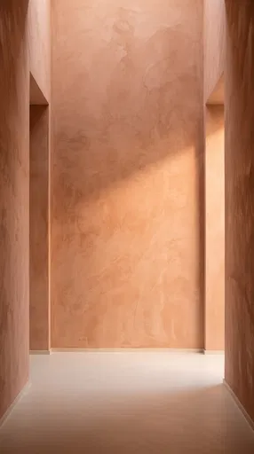 Minimalist Terracotta Limewash Alcove Background
