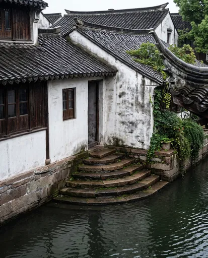 Traditional Canal Houses in Suzhou China