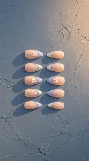 Coquette Press-On Nails Flat Lay
