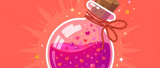 Magical Love Potion Bottle Illustration