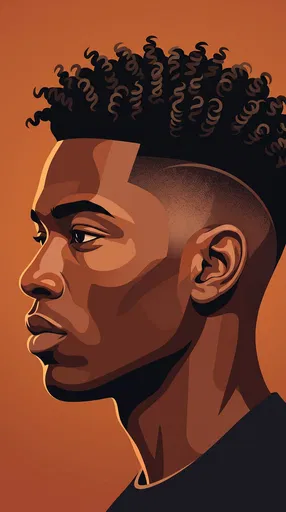 Vector Profile of Man With Fade Haircut