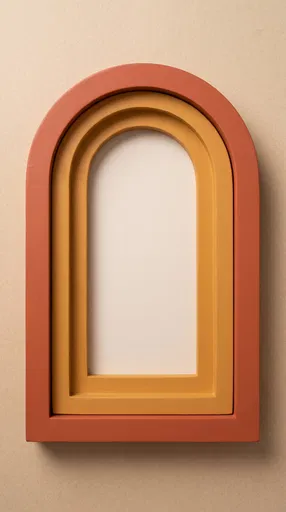 Layered Terracotta and Ochre Archway Frame