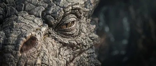 Macro Close-Up of Stone Dragon Eye