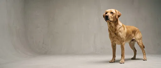 Golden Labrador Retriever Standing in Studio