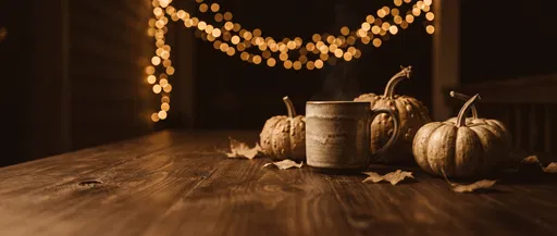 Cozy Autumn Mug and Pumpkins