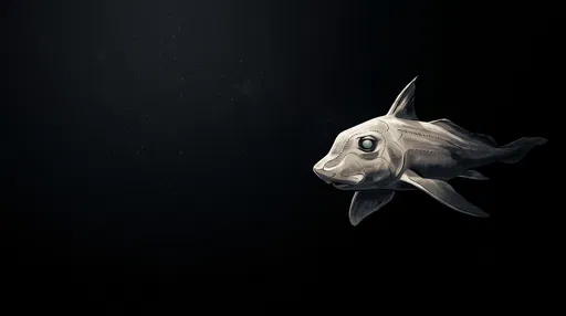 Illustrated Ghost Shark in Dark Water