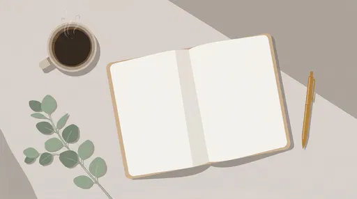 Minimalist Desk Flat Lay With Blank Journal