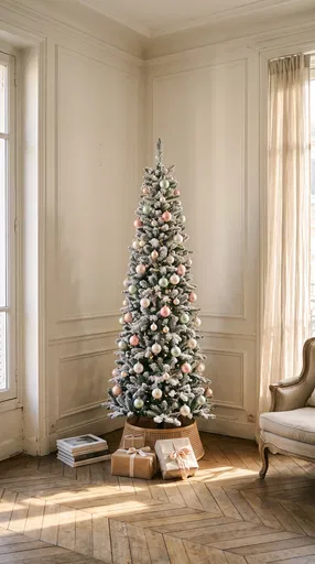 Pastel Pencil Christmas Tree in Apartment