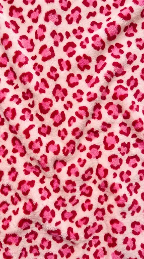 Pink and Red Leopard Print Fleece Texture