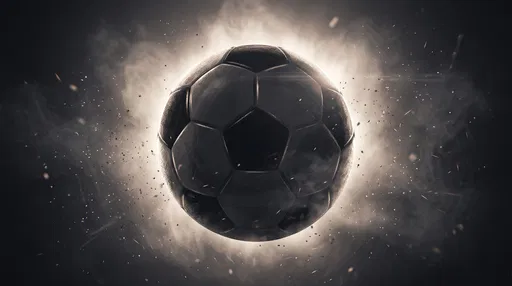 Backlit Soccer Ball With Glowing Dust