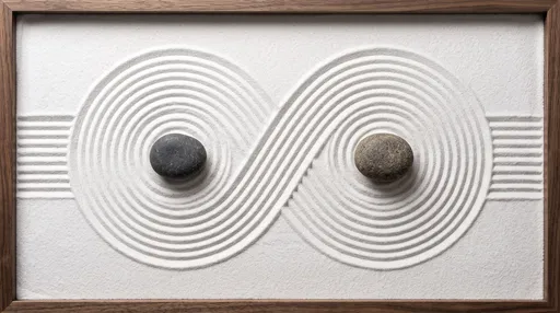 Overhead Zen Garden Sand Infinity Symbol