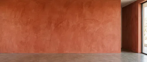 Terracotta Microcement Wall Interior Background
