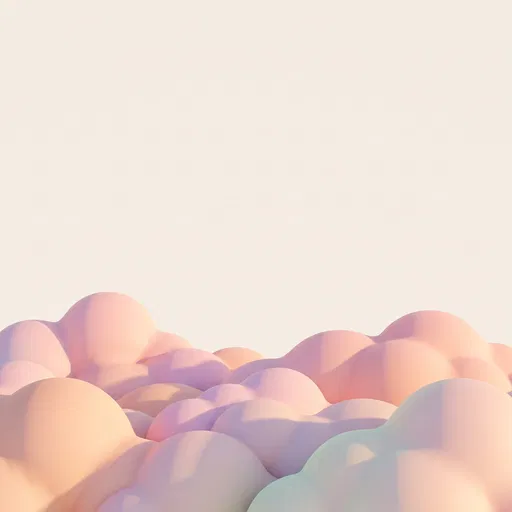 Minimalist Pastel Sculpted Cloud Background