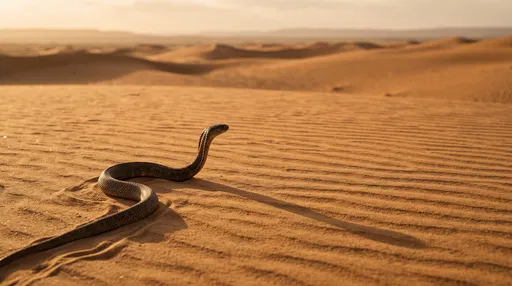 Cobra on Desert Sand Dunes