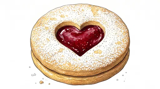 Raspberry Linzer Cookie Illustration