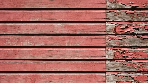Weathered Red Wooden Barn Siding
