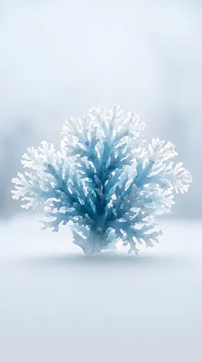 Translucent Blue and White Coral Specimen