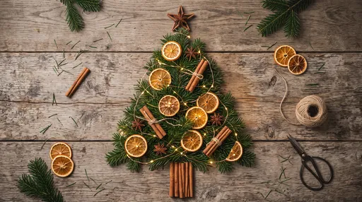 Rustic DIY Pine and Orange Christmas Tree