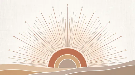 Minimalist Boho Rising Sun Illustration