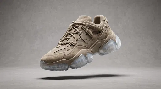 Floating Beige Chunky Architectural Sneaker