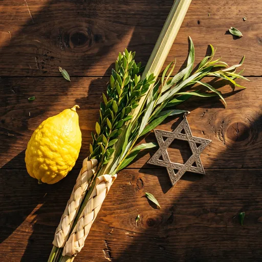 Sukkot Etrog Lulav and Star of David