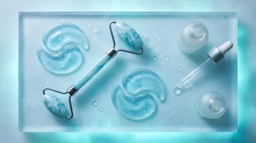 Blue Facial Roller and Hydrogel Eye Patches