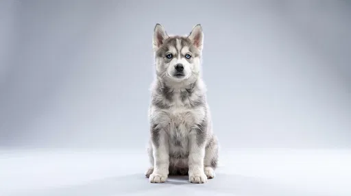 Siberian Husky Puppy Studio Portrait