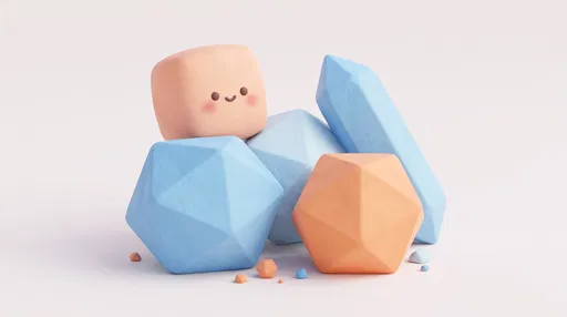 Cute Matte 3D Geometric Gemstones