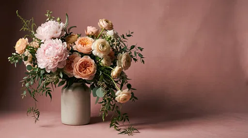Blush Peony and Rose Bouquet