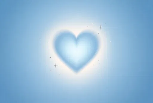 Soft Blue Aura Heart Minimal Background