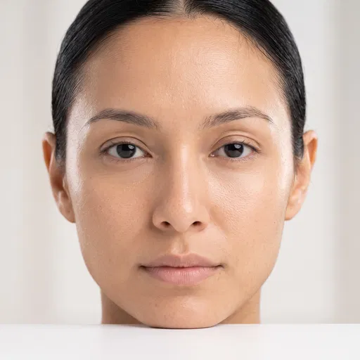 Symmetrical Close-Up Portrait of Woman