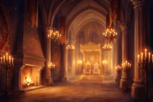 Warm Royal Throne Room Background