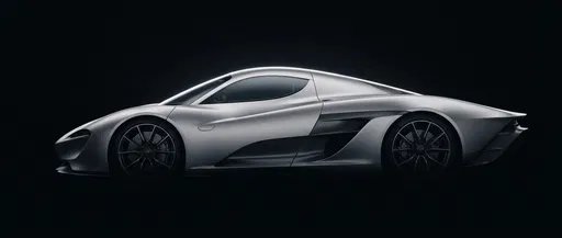 Matte Silver Hypercar Side Profile