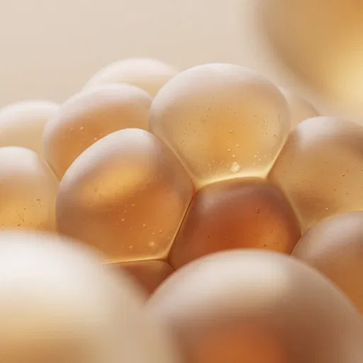 Macro Translucent Amber Gel Pods