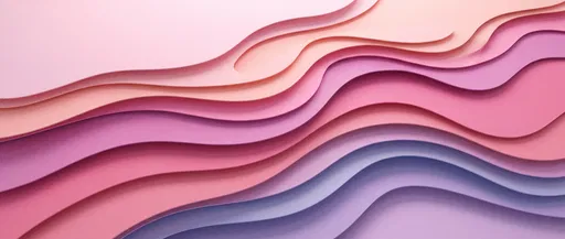 Wavy Pastel Pink Paper Cut Background