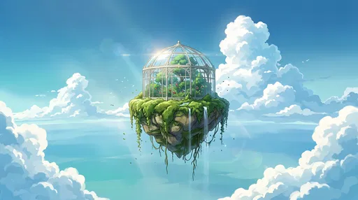 Floating Anime Botanical Dome Sky Island