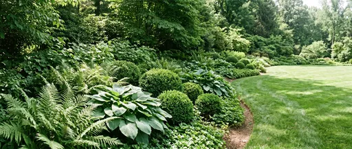 Lush Green Foliage Garden and Lawn
