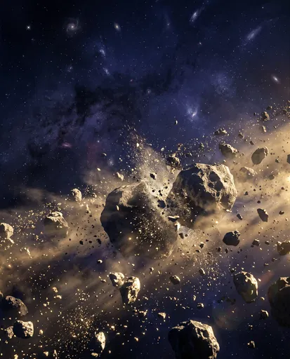Colliding Asteroids in Deep Space